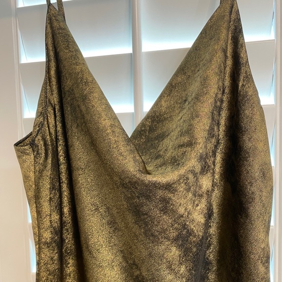 Satin cowl neck mini dress - Picture 2 of 4